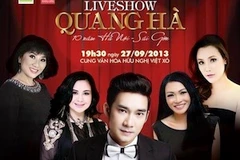 Quang Hà kỷ niệm 10 năm ca hát bằng chương trình hoành tráng. (Ảnh: BTC)