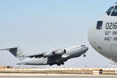 Máy bay Mỹ tại căn cứ quân sự Manas, Kyrgyzstan. (Nguồn: Getty Images)