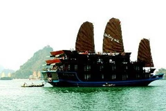 Tàu du lịch trên Vịnh Hạ Long. (Ảnh: Nguyến Đán/TTXVN)