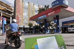 Một cây xăng ở Athens đóng cửa không phục vụ khách. (Nguồn: Getty Images)