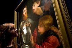 Bức tranh "Một chỉ huy vũ trang ra trận" tại nhà bán đấu giá Christie. (Nguồn: Getty Images)