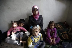 Người tị nạn Syria tại khu trại Bắc Lebanon. (Nguồn: AFP/TTXVN)