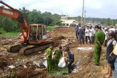 Hiện trường vụ tai nạn. (Ảnh: Việt Dũng/Vietnam+)