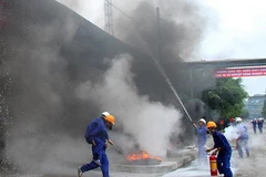 Quang cảnh buổi diễn tập. (Ảnh: Lâm Đào An/TTXVN)