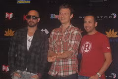 Từ trái qua A.J. McLean, Nick Carter và Howie Dorough. (Ảnh: H.L) 