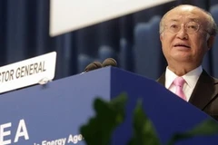 Tổng Giám đốc Yukiya Amano phát biểu tại Hội nghị toàn thể lần thứ 55 của IAEA. (Nguồn: Reuters)