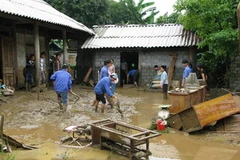 Quang cảnh sau một trận lũ quét ở Lào Cai. (Ảnh: Bùi Thanh Hải/TTXVN)