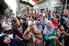 Biểu tình chống chính phủ ở Cairo. (Nguồn: THX/TTXVN)