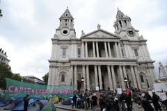 Phong trào "Chiếm lấy Phố Wall" đã lan sang đến nước Anh. (Nguồn: AFP/TTXVN)