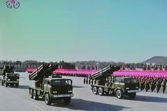 Binh sỹ Triều Tiên tại lễ duyệt binh. (Nguồn: AFP/TTXVN)