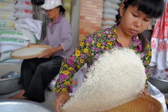 Một cửa hàng bán gạo ở thủ đô Phnom Penh. (Nguồn: AFP/TTXVN)