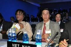 Thứ trưởng Trương Chí Trung tại Hội nghị thường niên Hội đồng Quản trị IFAD. (Ảnh: Ngự Bình/Vietnam+)