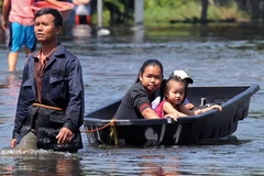 Ngập lụt tại thủ đô Bangkok ngày 27/10. (Nguồn: AFP/TTXVN)
