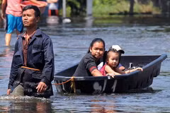Ngập lụt tại thủ đô Bangkok ngày 27/10. (Nguồn: AFP/TTXVN)