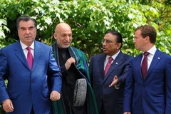 ổng thống bốn nước Nga, Afghanistan, Pakistan và Tajikistan Tại cuộc họp thượng đỉnh ở Sochi. (Nguồn: Getty Images)