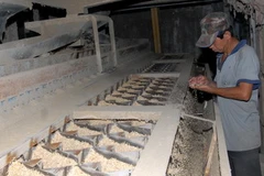 Chế biến gạo xuất khẩu. (Ảnh: Hoàng Hải/TTXVN)