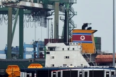 Tàu Chong Chon Gang tại cảng Manzanillo, Panama. (Nguồn: AFP/TTXVN)