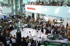 Gian hàng của Honda tại Vietnam Motor Show 2010. (Ảnh: Văn Xuyên)
