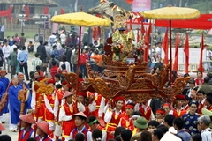 Nghi lễ Giỗ tổ Hùng Vương. (Nguồn:: TTXVN)