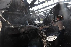 Căn cứ hải quân Boussetta bị các tên lửa của Mỹ phá hủy trong chiến dịch không kích mới đây. (Nguồn: THX/TTXVN)