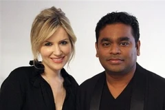 Bà bầu Dido cùng nhà soạn nhạc A.R. Rahman. (Nguồn: AP)