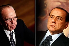 Trùm truyền thông Rupert Murdoch và cựu Thủ tướng Italy Berlusconi. (Nguồn: time.com)