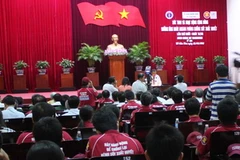 Quang cảnh buổi míttinh. (Ảnh: Trần Khánh Linh/Vietnam+)