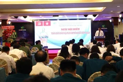 Quang cảnh Ngày hội điểm “Toàn dân bảo vệ an ninh Tổ quốc” năm 2023 của Tổng Công ty Cấp nước Sài Gòn. (Ảnh: Anh Tuấn/TTXVN)