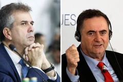 Ngoại trưởng Eli Cohen (trái) và Bộ trưởng Năng lượng Israel Katz. (Ảnh: AP)