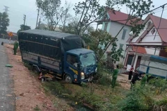 Hiện trường vụ tai nạn. (Ảnh: Báo Bắc Giang)