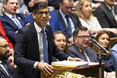 Thủ tướng Anh Rishi Sunak phát biểu tại phiên họp Hạ viện ở thủ đô London ngày 22/3/2023. (Ảnh: AFP/TTXVN)