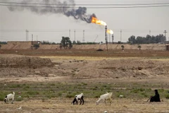 Cơ sở khai thác dầu ở Khor al-Zubair, tỉnh Basra, miền Nam Iraq ngày 18/5/2023. (Ảnh: AFP/TTXVN)
