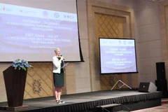 Đại sứ Na Uy tại Việt Nam, bà Hilde Solbakken, phát biểu tại Hội thảo. (Ảnh: Đặng Tuấn/TTXVN)