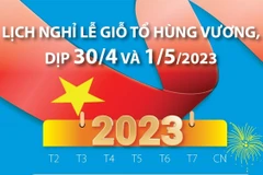[Infographics] 5 ngày nghỉ lễ dịp Giỗ Tổ Hùng Vương và 30/4-1/5