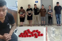 Các đối tượng và tang vật ma túy bị bắt giữ. (Nguồn: Báo Thanh Hóa)