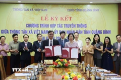 Tăng cường hợp tác truyền thông giữa TTXVN và tỉnh Quảng Bình