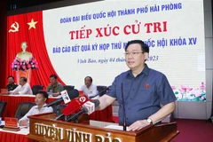 Chủ tịch Quốc hội Vương Đình Huệ phát biểu. (Ảnh: Doãn Tấn/TTXVN)