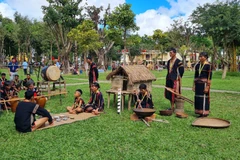 [Photo] Không gian sinh hoạt văn hóa đồng bào các dân tộc Tây Nguyên