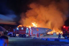 Hiện trường vụ hỏa hoạn ở Tohani, Romania. (Ảnh: AP)