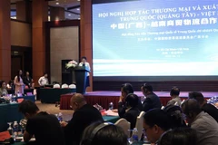Hội nghị hợp tác Thương mại và Xuất nhập khẩu Việt Nam-Quảng Tây, Trung Quốc. (Ảnh: Xuân Anh/TTXVN)