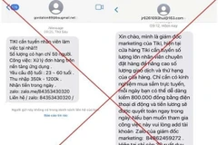 Tin nhắn lừa đảo tuyển cộng tác viên cho sàn giao dịch điện tử. (Nguồn: VNCERT/CC)