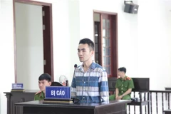 Bị cáo Duy tại phiên tòa. (Ảnh: TTXVN phát)