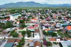 Xã nông thôn mới Phước Hữu (Ninh Phước, Ninh Thuận) nơi có đông đồng bào Chăm sinh sống. (Ảnh: Nguyễn Thành/TTXVN)