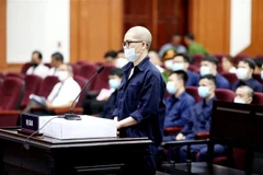 Bị cáo Nguyễn Thái Luyện tại phiên tòa ngày 8/5. (Ảnh: Thành Chung/TTXVN)