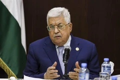 Tổng thống Palestine Mahmoud Abbas chủ trì một cuộc họp của Ban lãnh đạo Palestine tại Ramallah, Bờ Tây. (Ảnh: AFP/TTXVN)