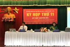 Thường trực HĐND tỉnh Đồng Nai chủ trì kỳ họp. (Ảnh: Nguyễn Văn Việt/TTXVN)