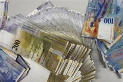 Đồng franc của Thụy Sĩ. (Ảnh: Reuters/TTXVN