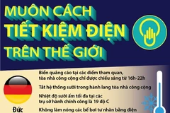 [Infographics] Các quốc gia trên thế giới tiết kiệm điện như thế nào?