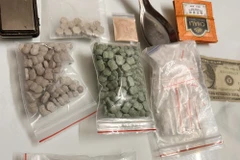 Tang vật thu giữ tại hiện trường. (Nguồn: Báo Quảng Ngãi)