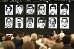 Buổi tưởng niệm các nạn nhân trong vụ thảm sát tại Thế vận hội Munich 1972 ở Căn cứ Không quân Fuerstenfeldbruck, miền nam nước Đức, ngày 5 tháng 9 năm 2022. (Nguồn: AFP)